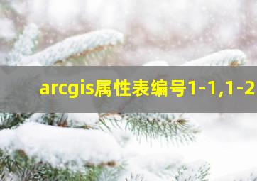 arcgis属性表编号1-1,1-2