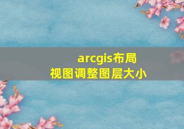 arcgis布局视图调整图层大小