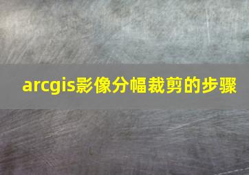 arcgis影像分幅裁剪的步骤