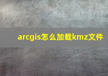 arcgis怎么加载kmz文件