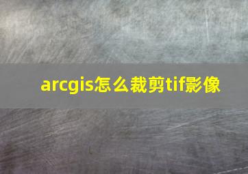 arcgis怎么裁剪tif影像