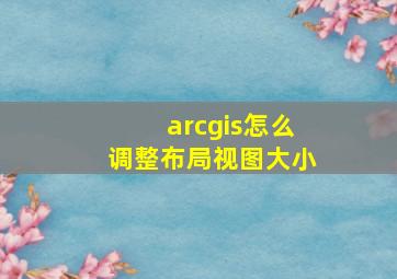 arcgis怎么调整布局视图大小