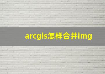 arcgis怎样合并img