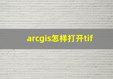 arcgis怎样打开tif