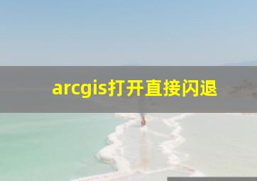 arcgis打开直接闪退