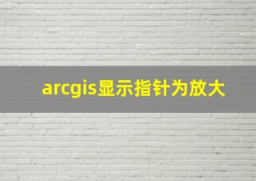 arcgis显示指针为放大