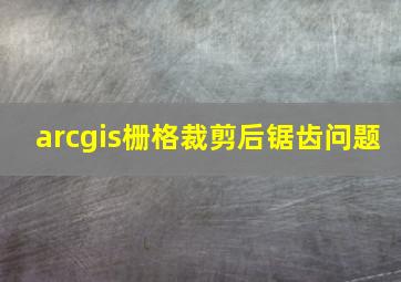 arcgis栅格裁剪后锯齿问题