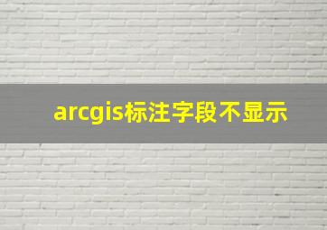 arcgis标注字段不显示