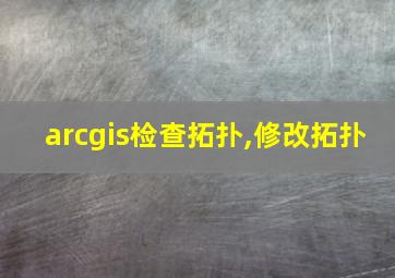 arcgis检查拓扑,修改拓扑