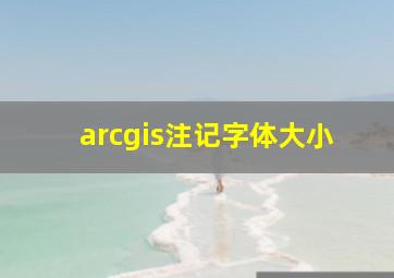 arcgis注记字体大小