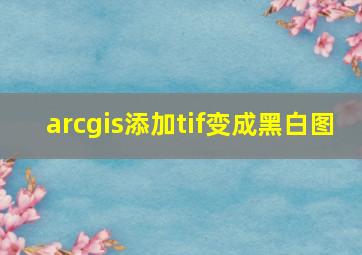 arcgis添加tif变成黑白图