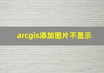 arcgis添加图片不显示