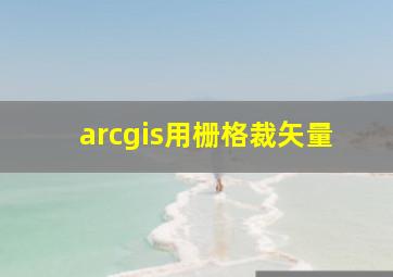 arcgis用栅格裁矢量