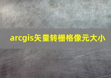 arcgis矢量转栅格像元大小