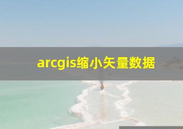 arcgis缩小矢量数据