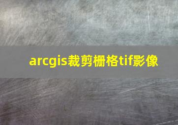 arcgis裁剪栅格tif影像