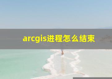 arcgis进程怎么结束