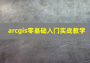 arcgis零基础入门实战教学