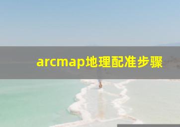 arcmap地理配准步骤