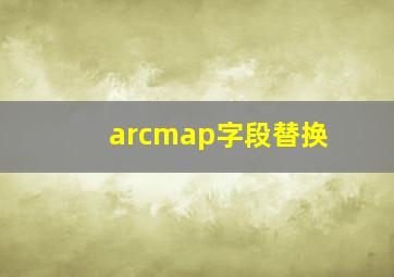 arcmap字段替换