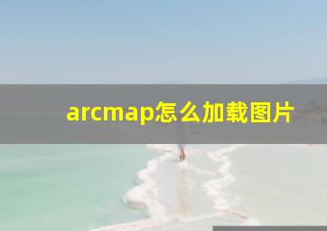 arcmap怎么加载图片