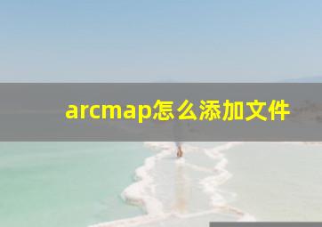 arcmap怎么添加文件