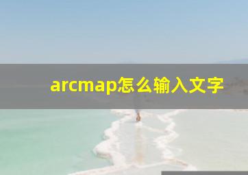 arcmap怎么输入文字