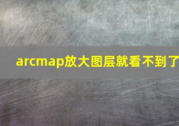 arcmap放大图层就看不到了