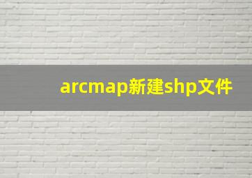 arcmap新建shp文件