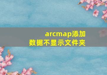 arcmap添加数据不显示文件夹