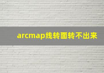 arcmap线转面转不出来