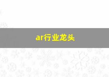 ar行业龙头