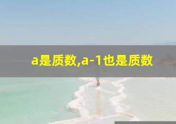 a是质数,a-1也是质数