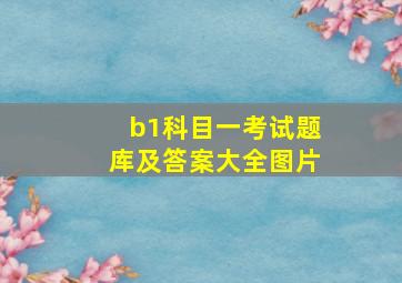 b1科目一考试题库及答案大全图片