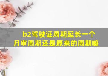 b2驾驶证周期延长一个月审周期还是原来的周期嚒