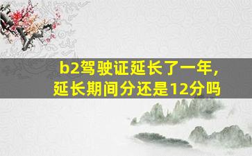 b2驾驶证延长了一年,延长期间分还是12分吗