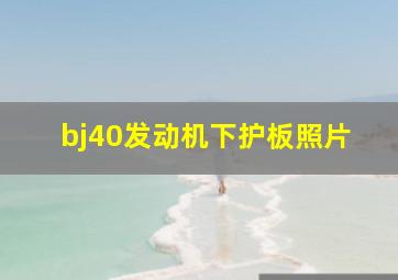 bj40发动机下护板照片