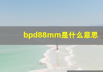 bpd88mm是什么意思