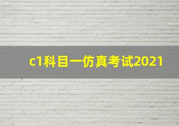 c1科目一仿真考试2021