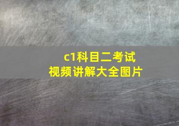 c1科目二考试视频讲解大全图片