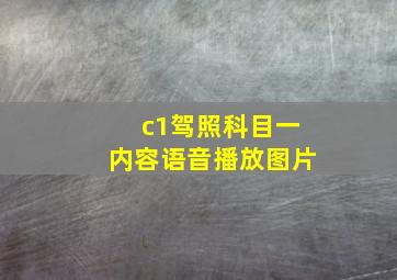 c1驾照科目一内容语音播放图片