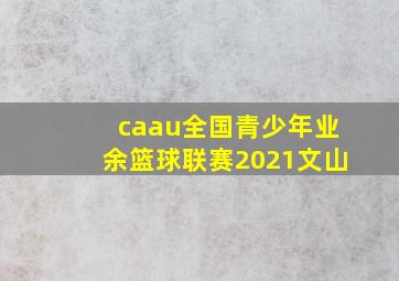 caau全国青少年业余篮球联赛2021文山