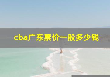 cba广东票价一般多少钱