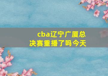 cba辽宁广厦总决赛重播了吗今天