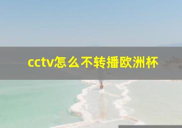 cctv怎么不转播欧洲杯