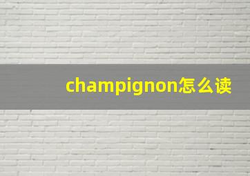 champignon怎么读