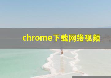 chrome下载网络视频