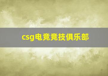 csg电竞竞技俱乐部