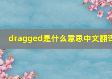 dragged是什么意思中文翻译