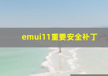 emui11重要安全补丁